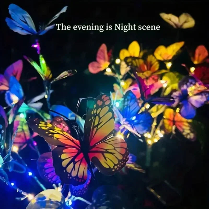 Solar LED Butterfly Garden Lawn Lamp Outdoor Waterproof