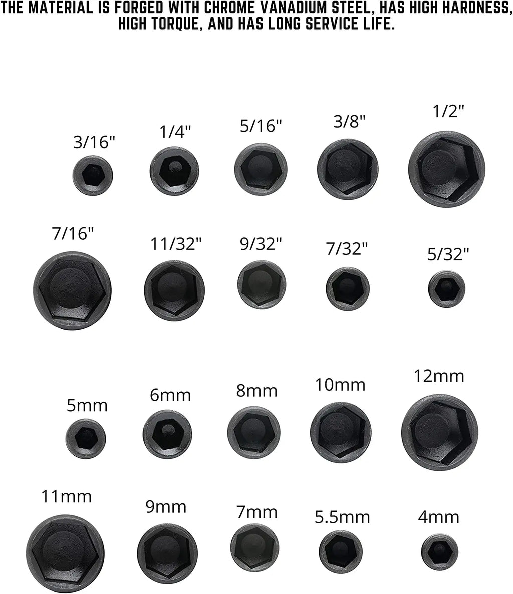 9 Pcs Hex Sleeve Nut Driver Screwdriver Set 5-13mm alternate view