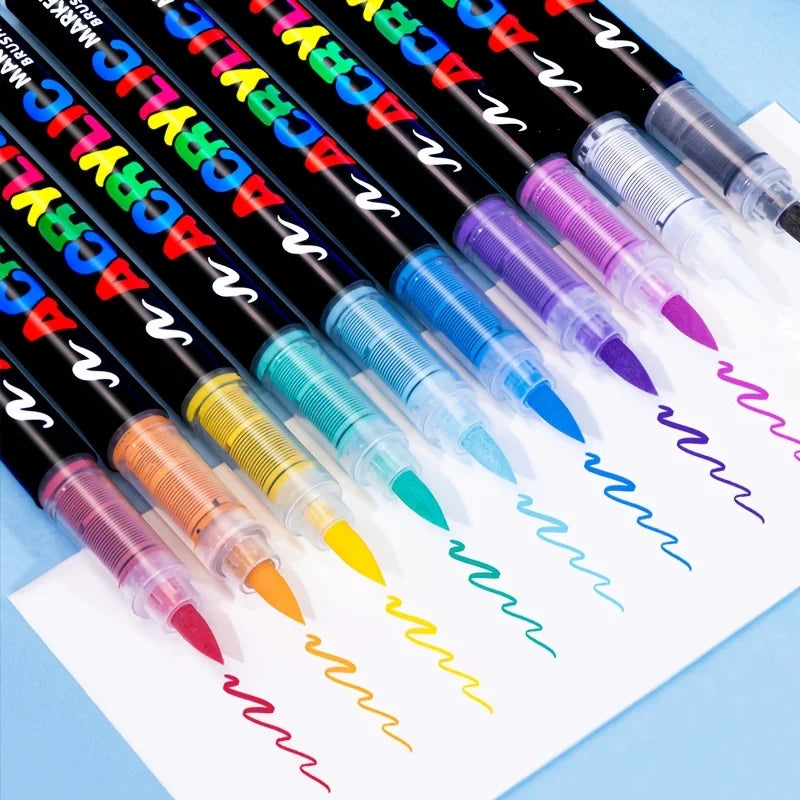 Acrylic Markers Art Markers for Wood Stone Canvas Glass Fabric Eggshells Multi-Surface Marker Pens