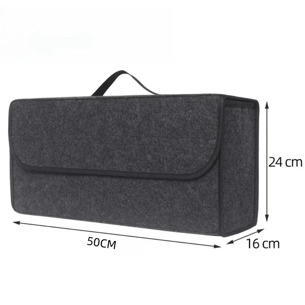 Felt Car Trunk Storage Box Organizer Grey lifestyle view