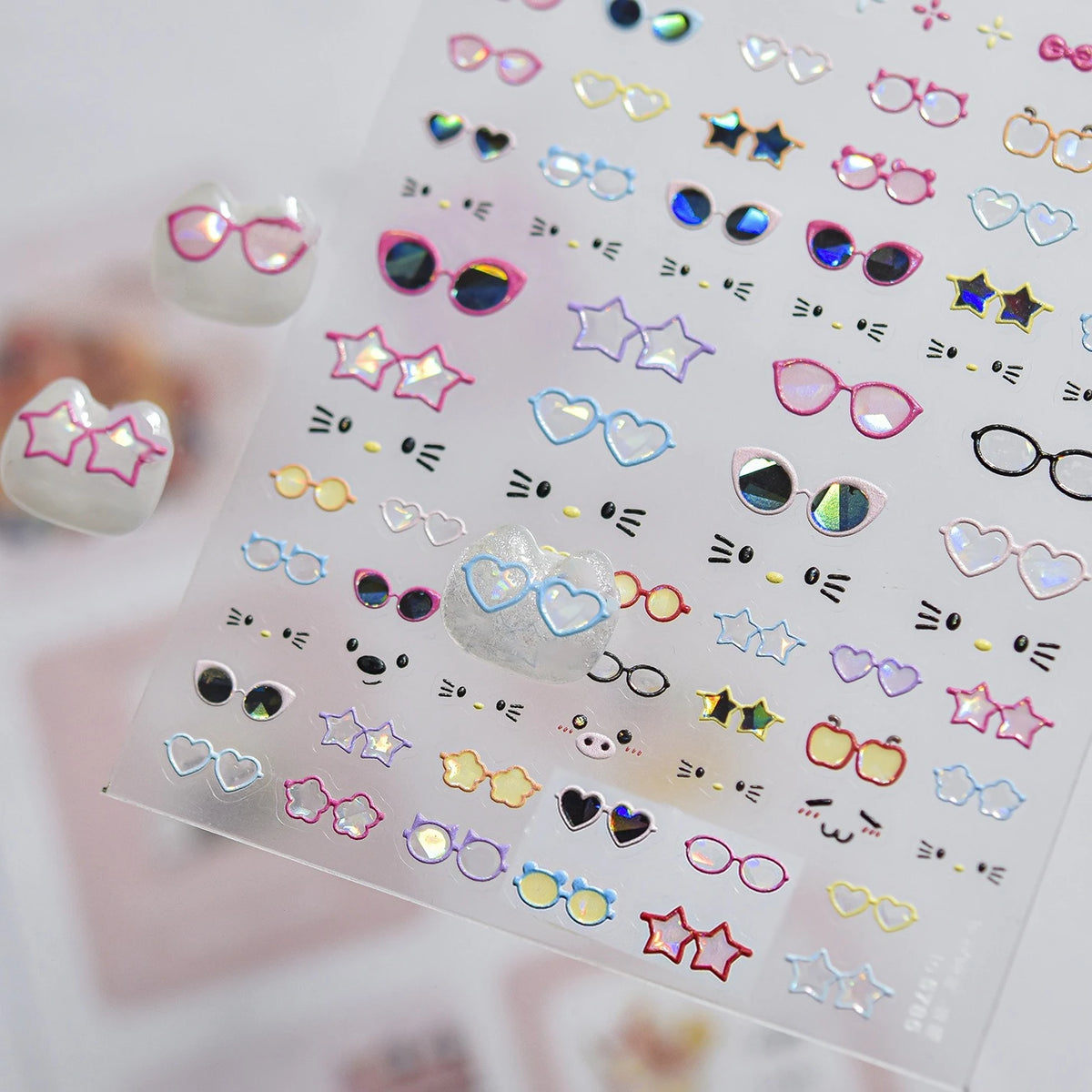 Cute Cat Nail Art Sticker Summer Manicure Decal