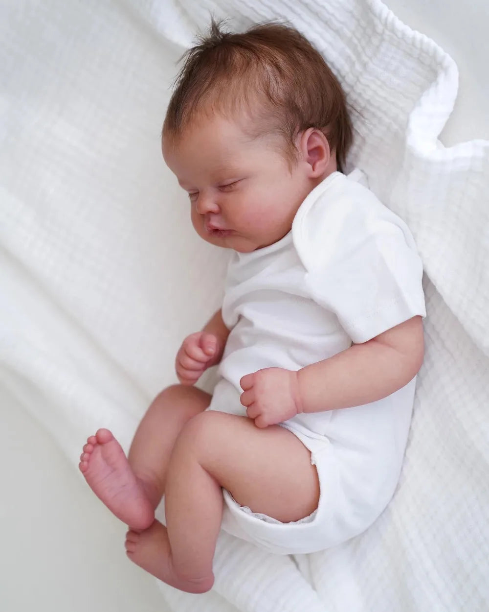 19inch Reborn Quinbee Newborn Sleeping Baby Doll Rooted Hair and Eyelashes Handmade 3 lifestyle view