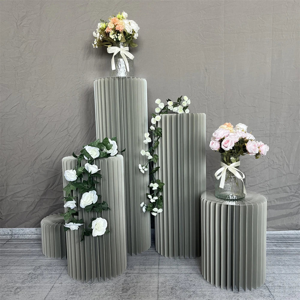 Cylindrical Paper Folding Wedding Flower Road Ornament Decoration
