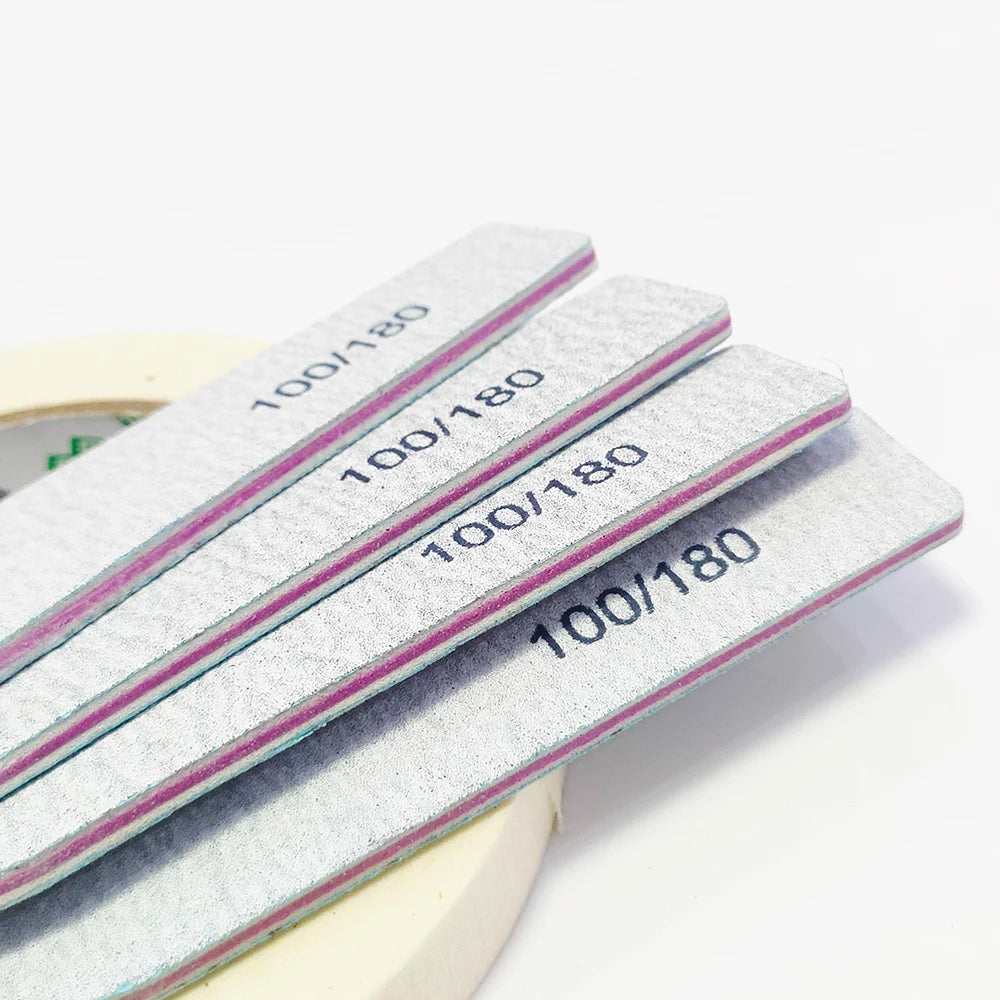 Half Moon Nail File 100/180 Grit Double Sided Sanding Nail Tool lifestyle view