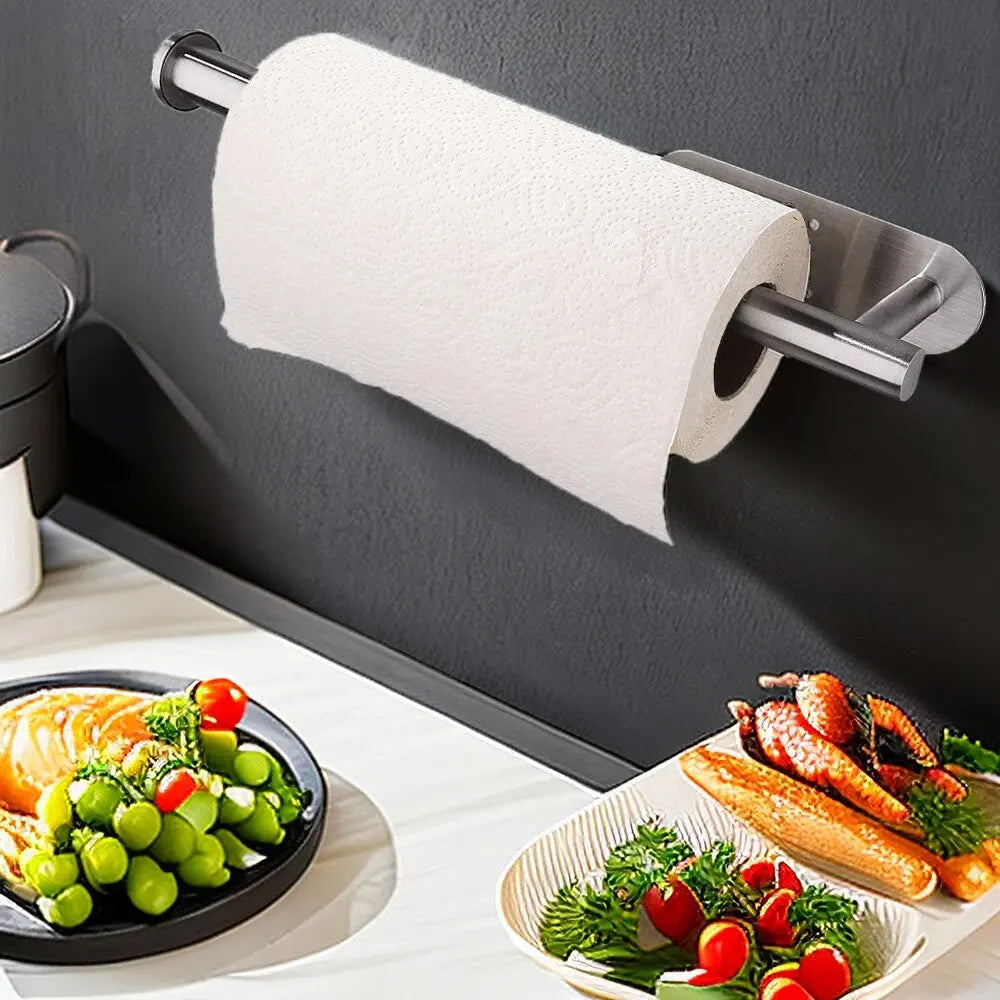 Paper Towel Holder Adhesive Tissue Hanger lifestyle view