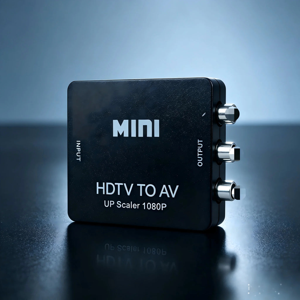 1080P HDMI to AV RCA Converter Box detail view