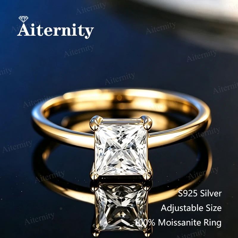 0.5-2CT Pear/Oval/Radiant Moissanite Rings For Women Real S925 Silver with GRA Certif alternate view