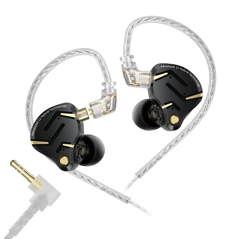 In Ear Monitor KZ ZS12 Pro 2 Hybrid 1DD+5BA Wired IEM Earphones with High Purity Silv lifestyle view