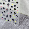 5D Embossed Nail Stickers Japanese-style cColorful Coal Ball Self Adhesive Nail Art Stickers DIY Kawaii Cartoon Manicure Decals