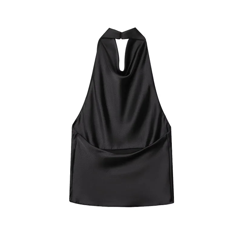 Women's Satin Backless Camisole Top