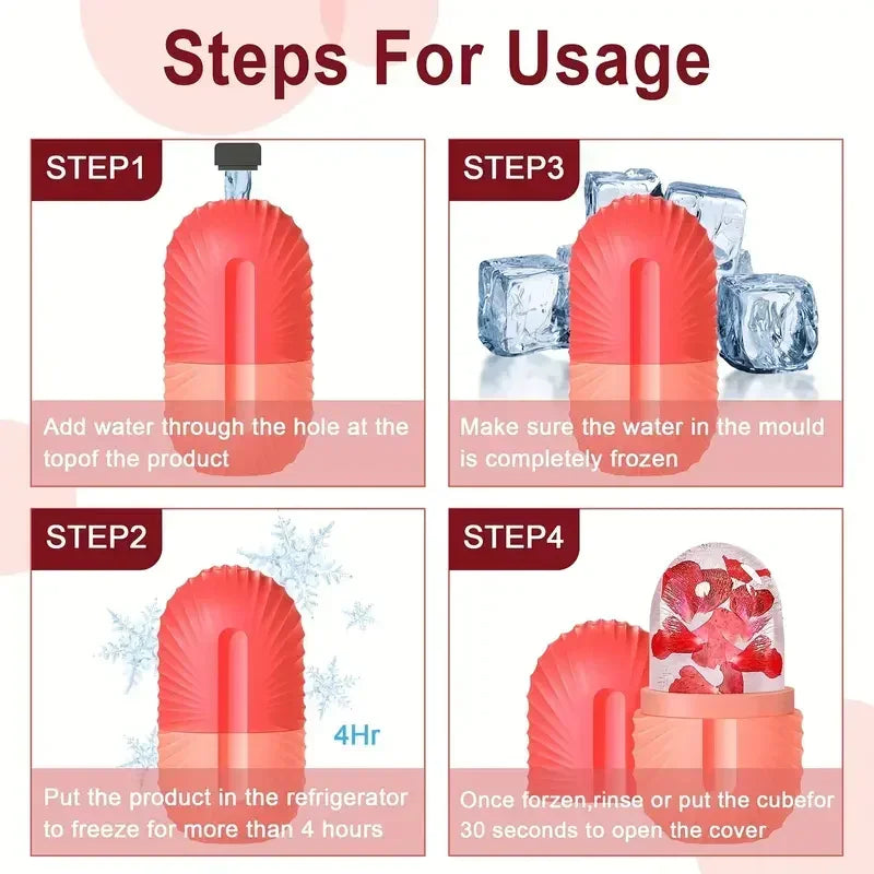 Ice Facial Roller Skin Care Beauty Lifting Contouring Tools Ice Cube Trays Ice Globe B close-up view