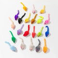 Pet Cat Toys False Mouse Feather Rainbow Mouse Toy Funny Playing Toys For Kitten