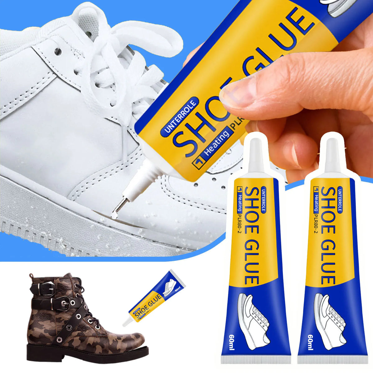 60ml Clear Shoe Repair Adhesive Low Odor Soft Resin Shoe Glue