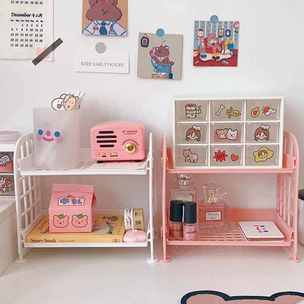 Desktop Storage Shelf Two-Tier Organizer lifestyle view