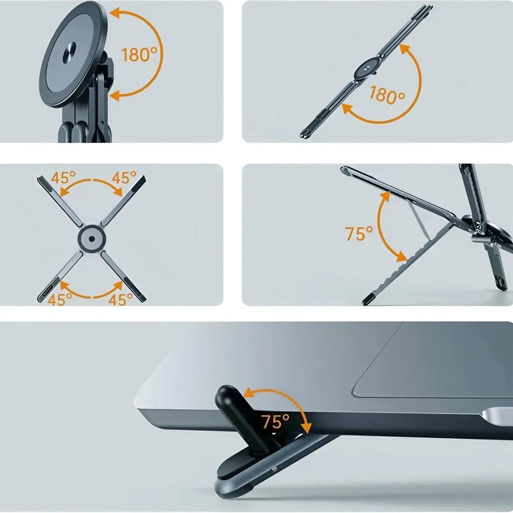 Portable Magnetic Phone Holder & Selfie Stick Foldable Tripod