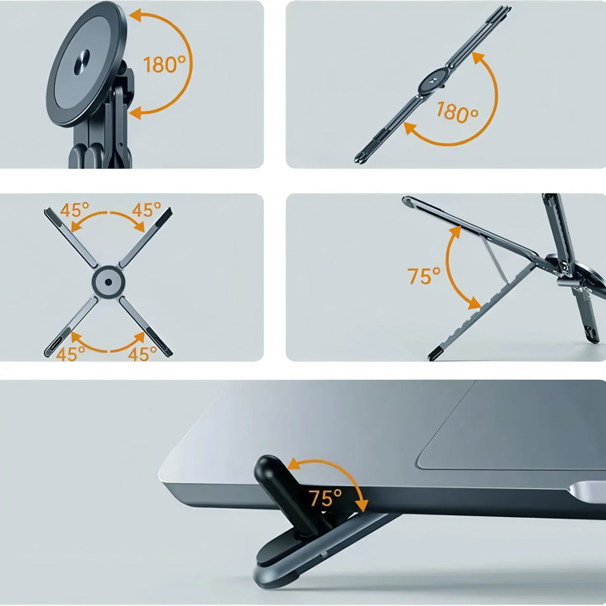 Portable Magnetic Phone Holder & Selfie Stick Foldable Tripod