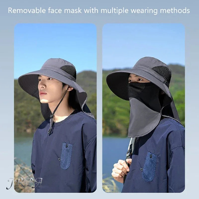 Polyester Bucket Hat for Men Outdoor Hunting Fishing Hiking Camping additional angle