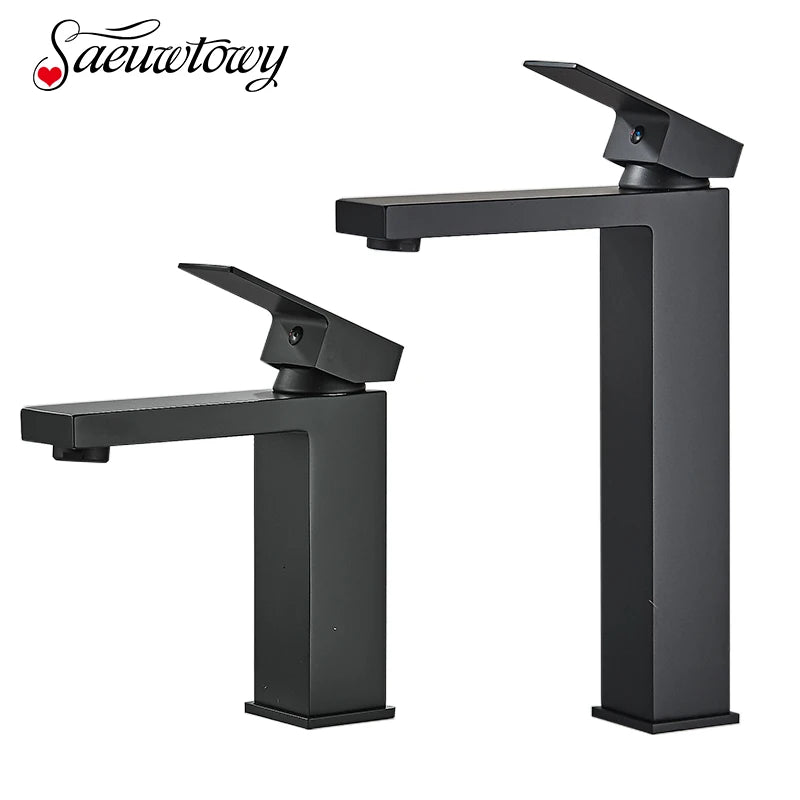 Stainless Steel Bathroom Faucet Deck Mount Single Handle