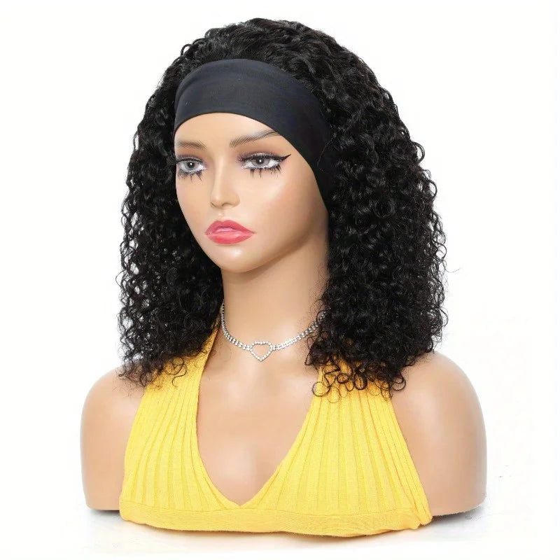 Brazilian Remy Human Hair Headband Wig 200% Density Deep Wave