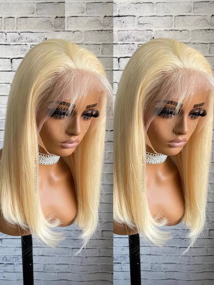 13x4 13x6 613 HD Blonde Bob Hair Wig Human Hair Lace Frontal detail view