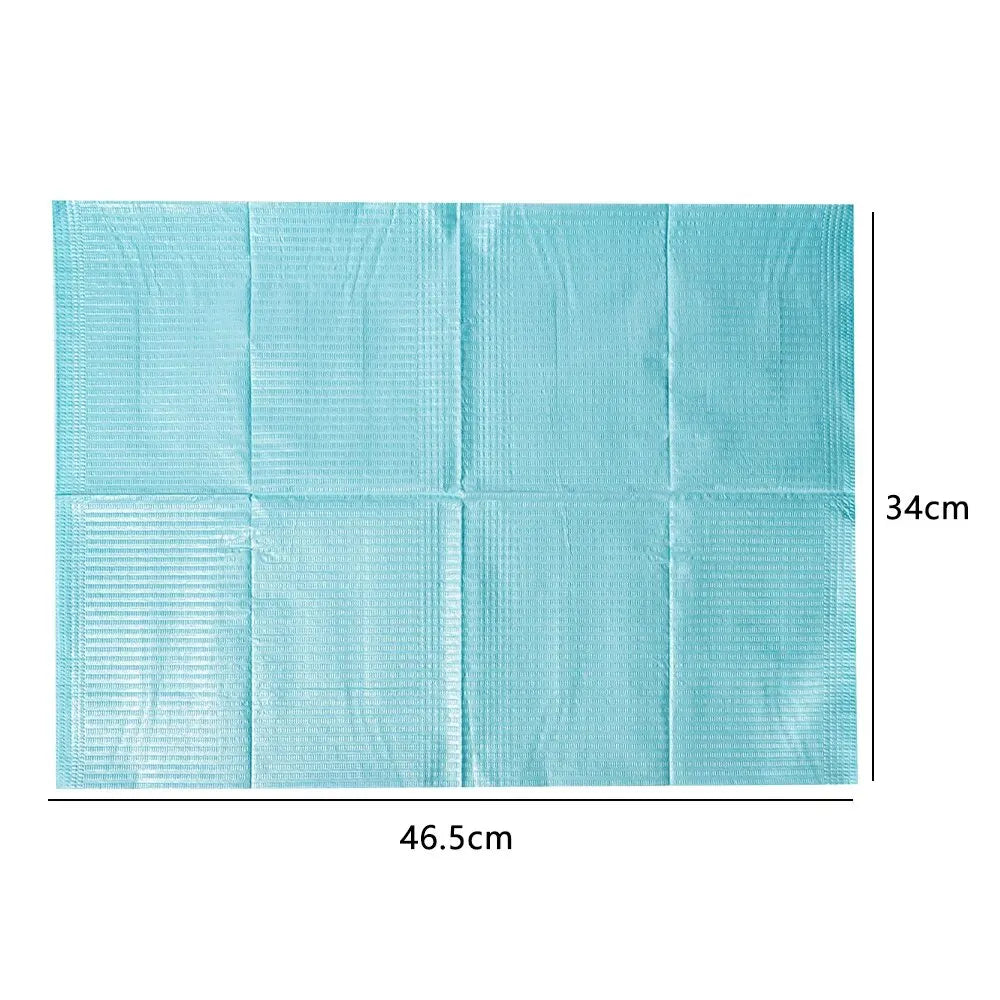 20 Pcs 3-Ply Disposable Nail Table Towels Mat / Nail Pad - Purple, 13" X 18" Disposable Dental Bibs / Dentist Bibs & Tray Covers