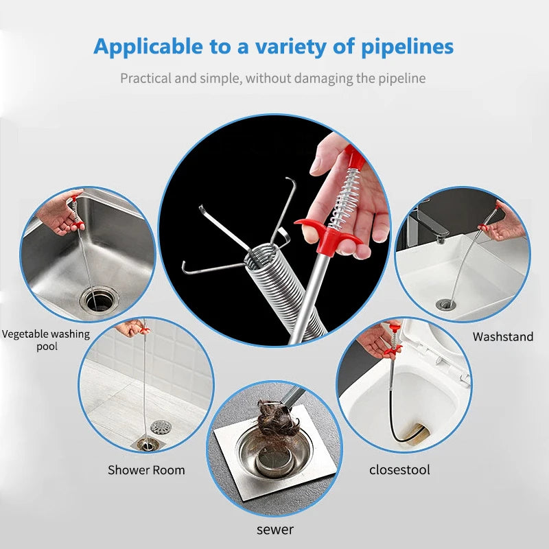 60cm Spring Pipe Dredging Tool, Pick-Up Claw additional angle