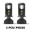 H4 LED Headlight Bulbs 6000K Hi Lo Beam Mini Projector Lens