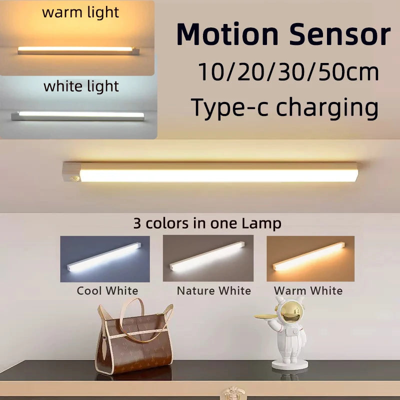 Motion Sensor LED Night Light USB Rechargeable Type-C | Wireless