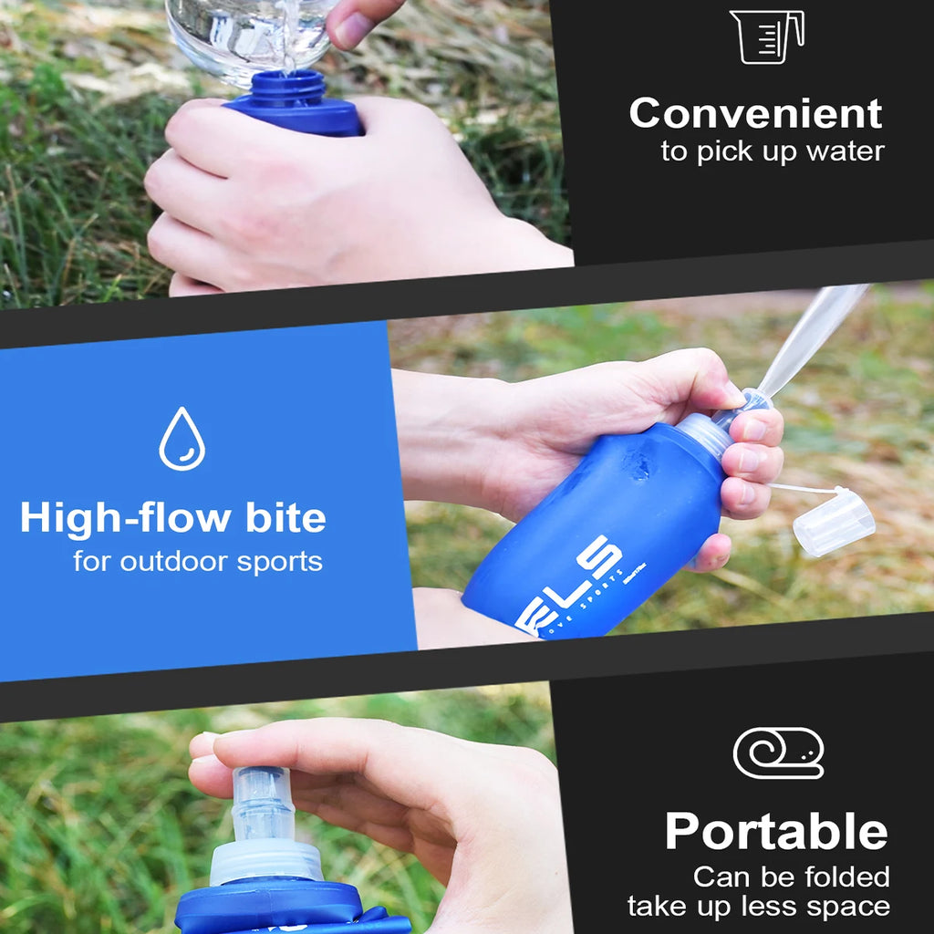 Collapsible Silicone Water Bottle close-up view