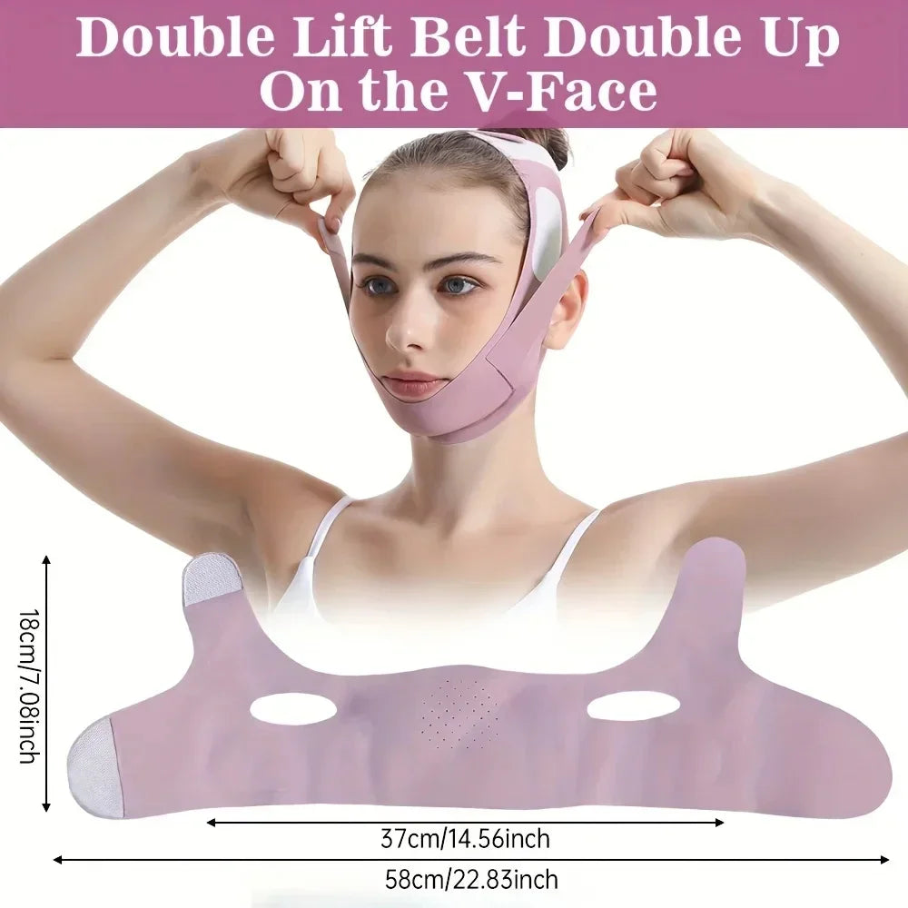 Elastic V Line Face Shaper Bandage Women Facial Contour Wrap Jawline Double Chin Support Daily Skin Care Tool