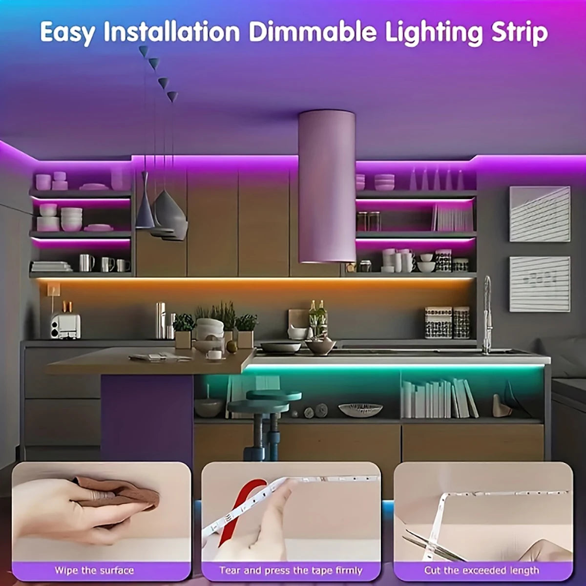 RGB LED Strip Lights 44 Key Remote 5m