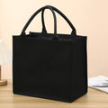 Homefish Leisure thickened handheld canvas tote bag black three-dimensional large-capacity simple shopping bag handbags