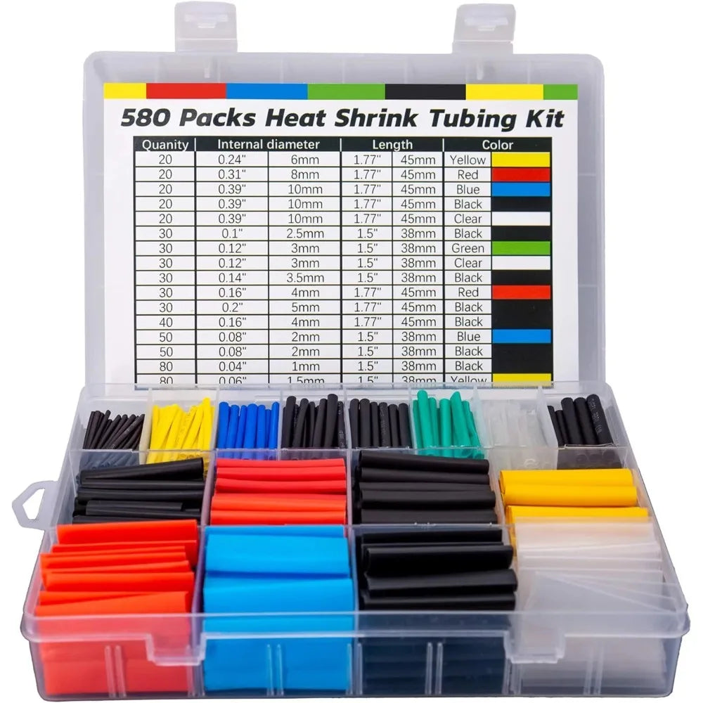 Heat Shrink Tubing Kit 127 Pcs PE Wire Insulation Sleeving