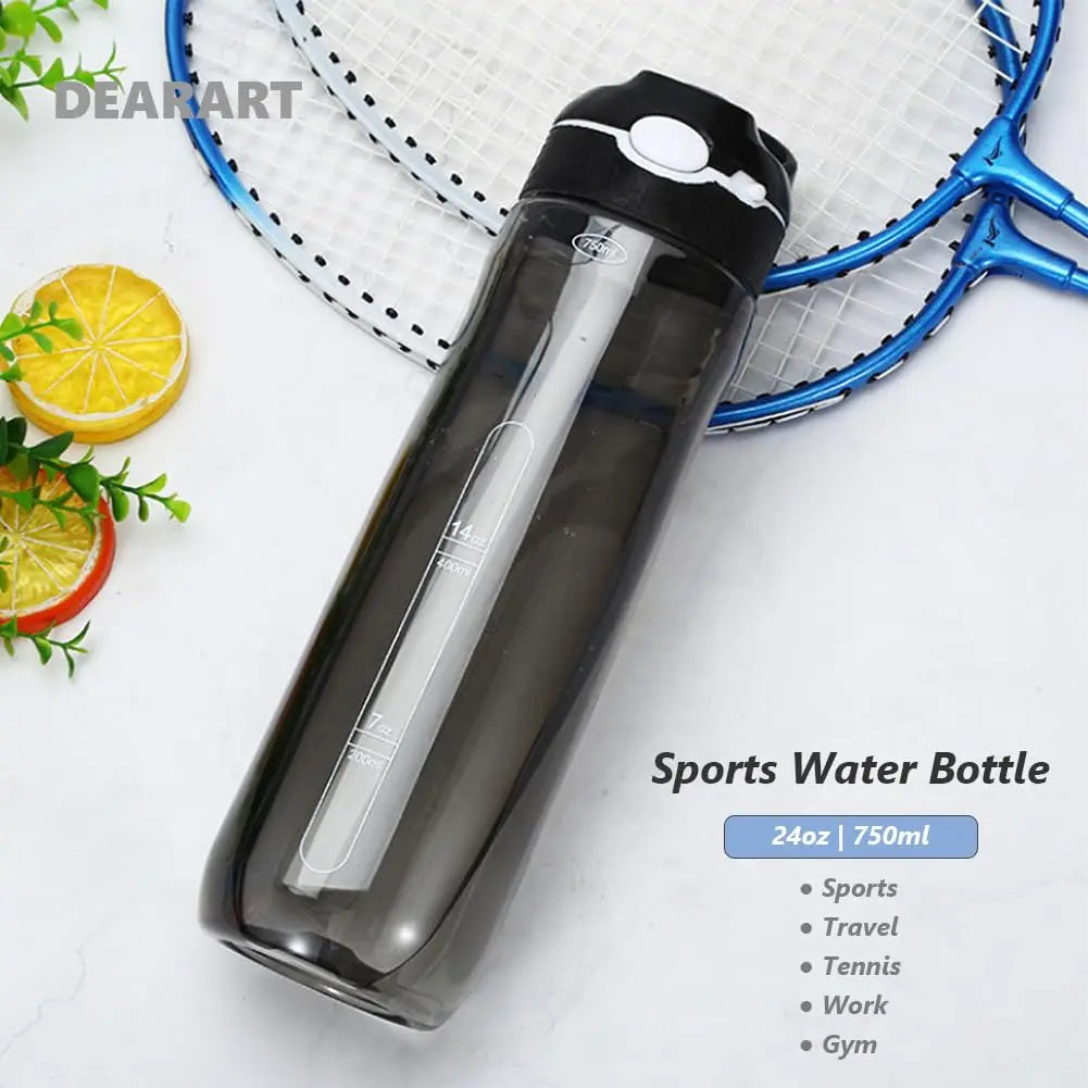 750ml Portable Sports Water Bottle With Straw