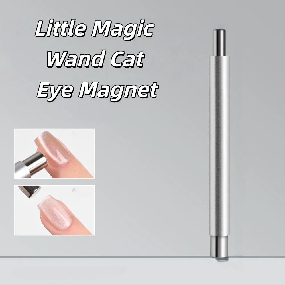 1Pcs Glass Bead Effect Nail Magnetic Stick ﻿Double Head Cat's Eye Magnetic Pen Strong Magnet Steel Ball Detachable Manicure Tool