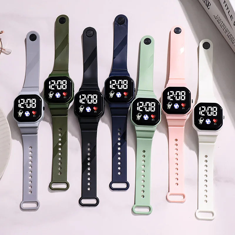 Kids Sport LED Digital Watch Silicone Strap Waterproof additional angle