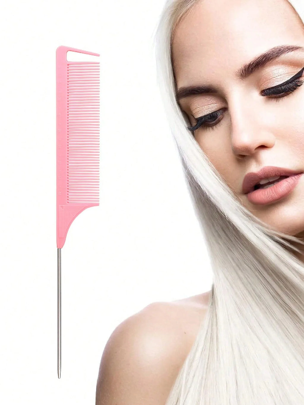 Stainless Steel Pointed Tail Comb for Real Hair Wigs