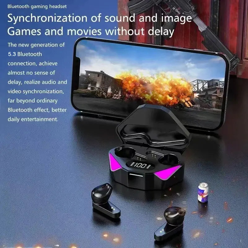 TWS Wireless Bluetooth Headset LED Display Gamer Earbuds with Mic Wireless Headphones alternate view