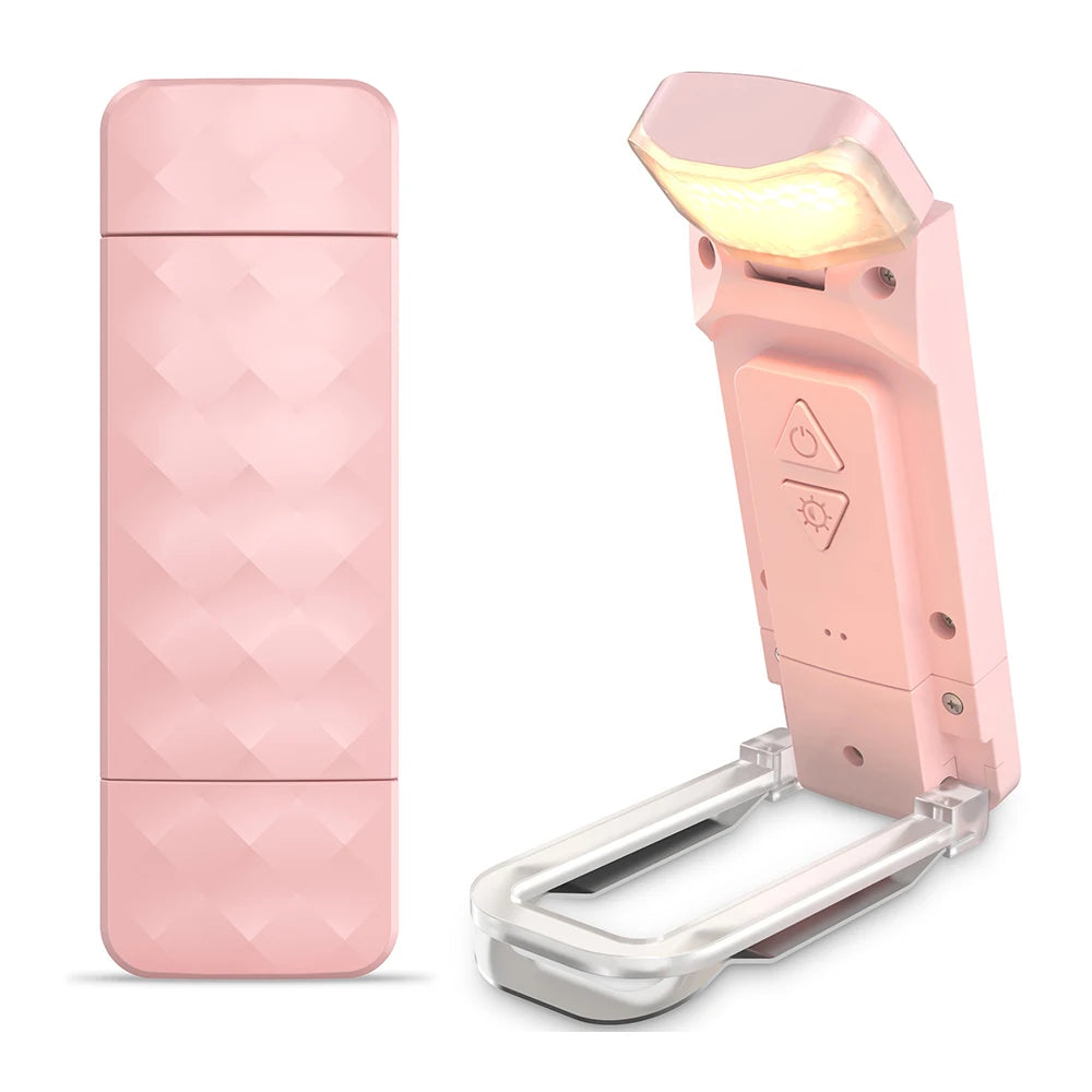 Rechargeable Reading Light with 3 Color & 5 Brightness, Adjustable Angles Portable Book Lamp for Bed,30 Mins Timer for Kids Room