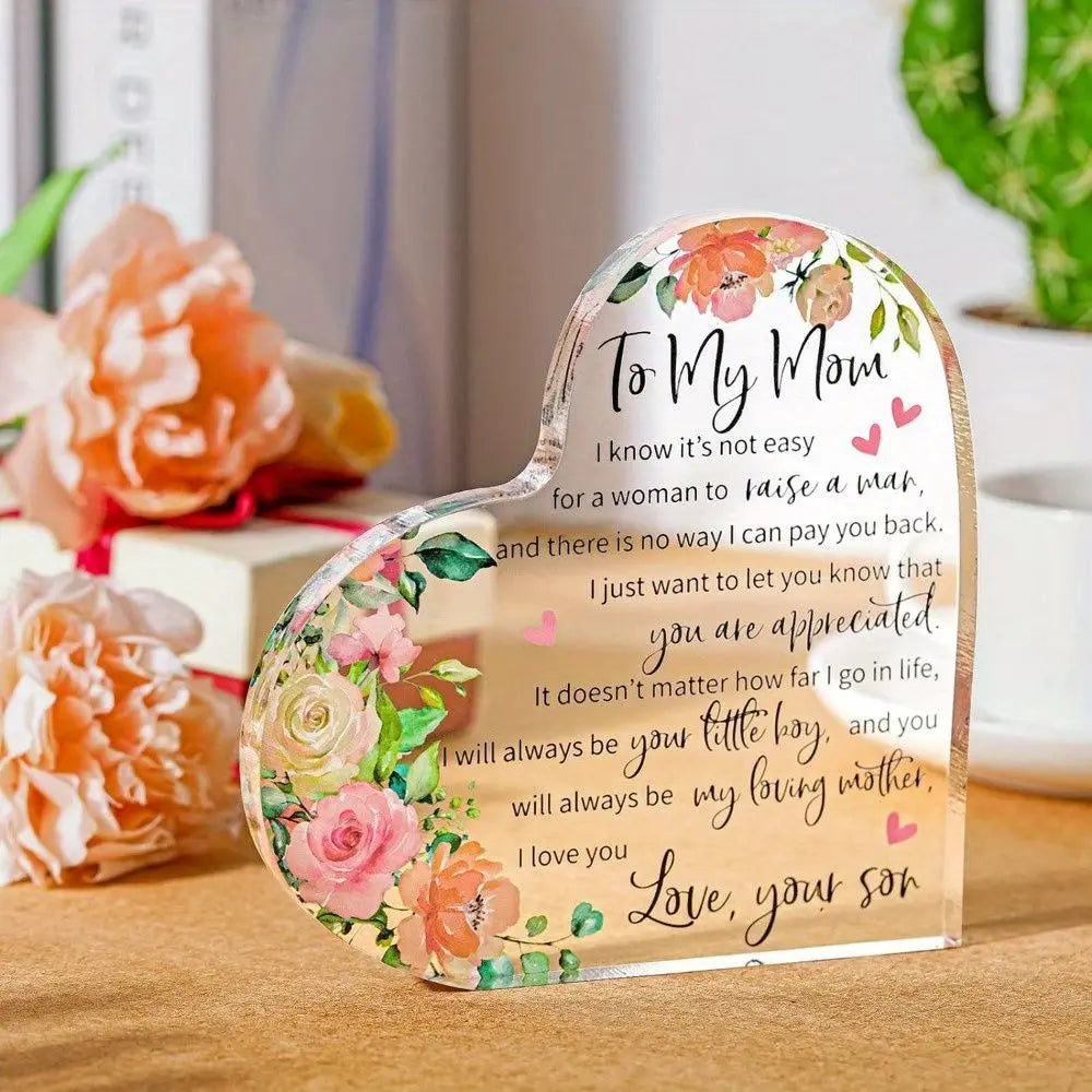 Heart Acrylic Plaque for Mom | Mother's Day Gift