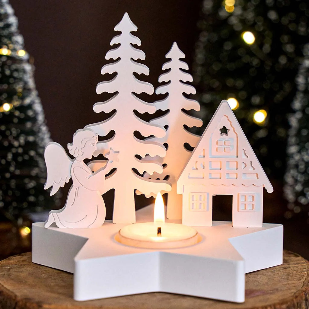 Christmas Star Candle Holder Silicone Mold for Plaster Resin