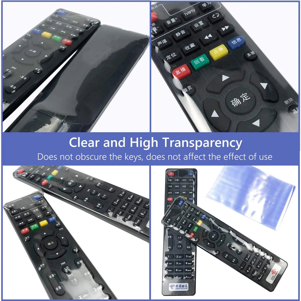 Transparent Shrink Film Remote Control Cover alternate view