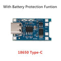 TP4056 18650 Lithium Battery Charger Module Micro/Type-C/Mini USB detail view