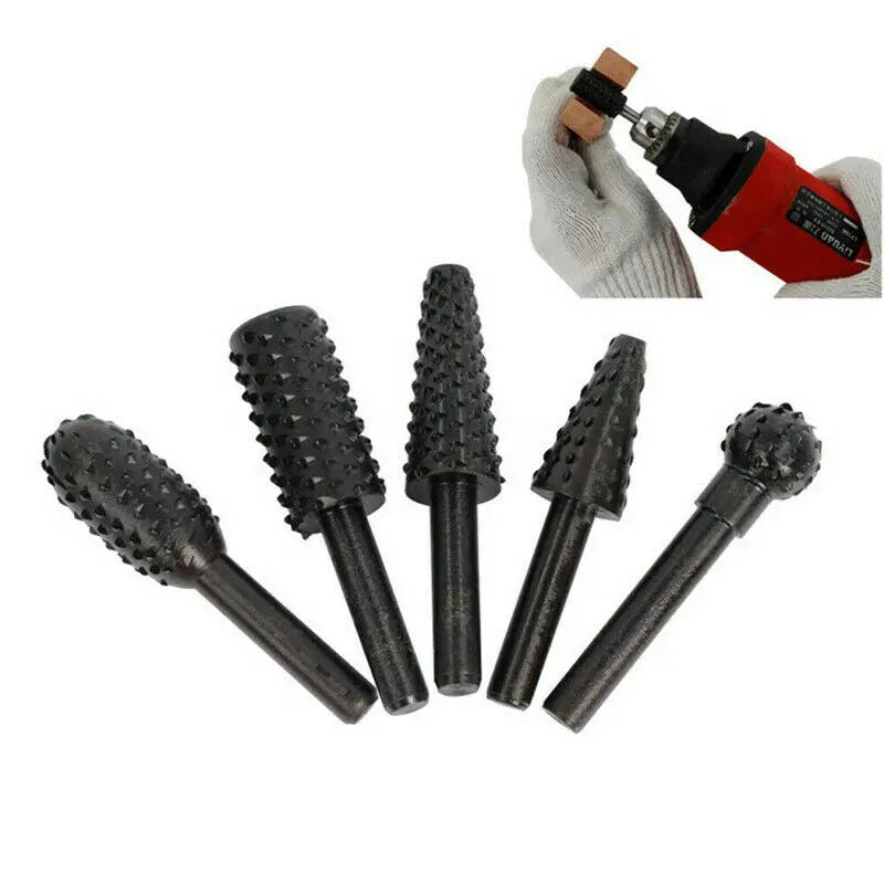 1/4'' 5PCS Drill Bit Set Cutting Tools for Woodworking Knife Wood Carving Tool Carpen lifestyle view