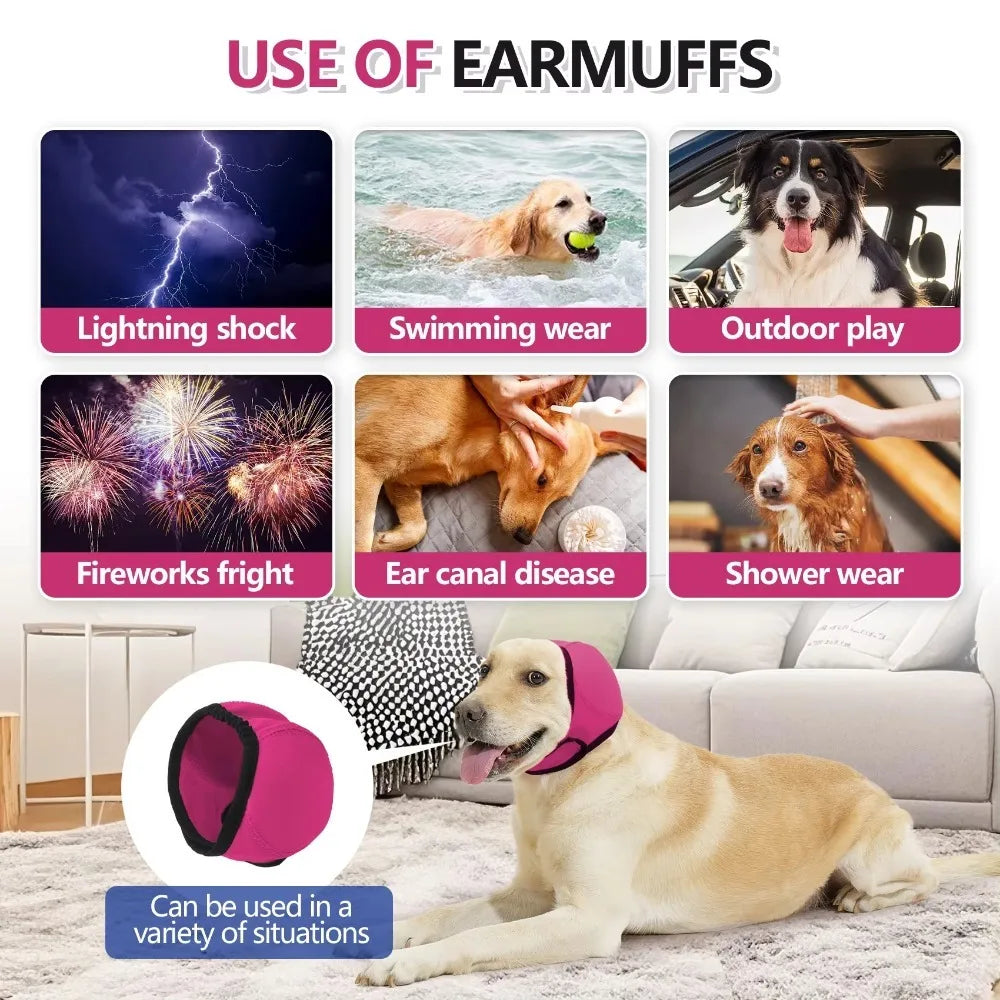 Dog Earmuffs for Noise Reduction, Adjustable Fit