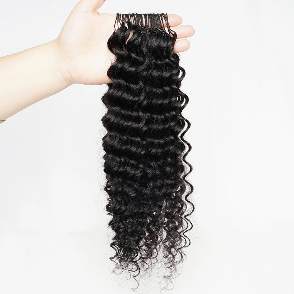 #30 Colored 100% Human Hair Deep Wave Bulk Hair Extensions