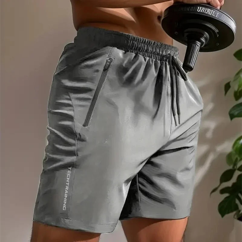 UETEEY Summer Shorts Men Gym Sport Running Squat Fitness Workout Man Short Pants Brea lifestyle view