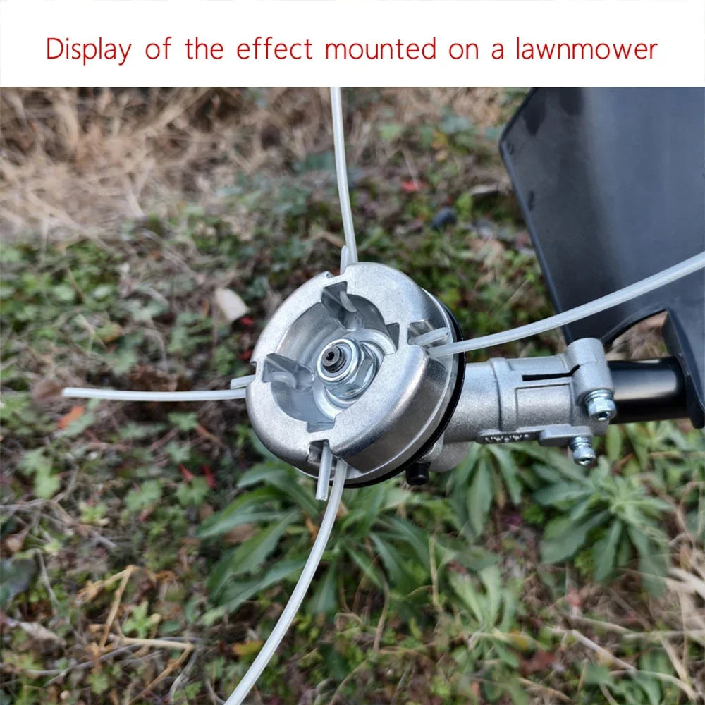 Universal Aluminum Alloy Lawn Mower Head and Replacement Nylon Steel for Lawn Mowing Line Lawn Mower Weed Head Accessories