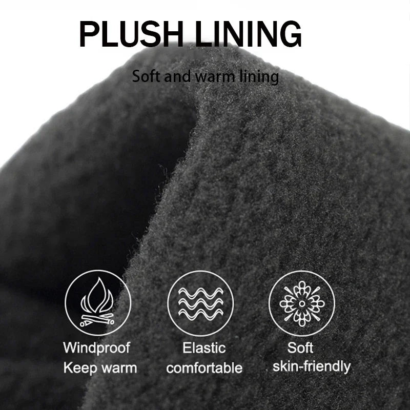 Winter Warm Gloves Touch Screen Windproof Cold-proof Cycling Gloves, Men's Women's Ru lifestyle view