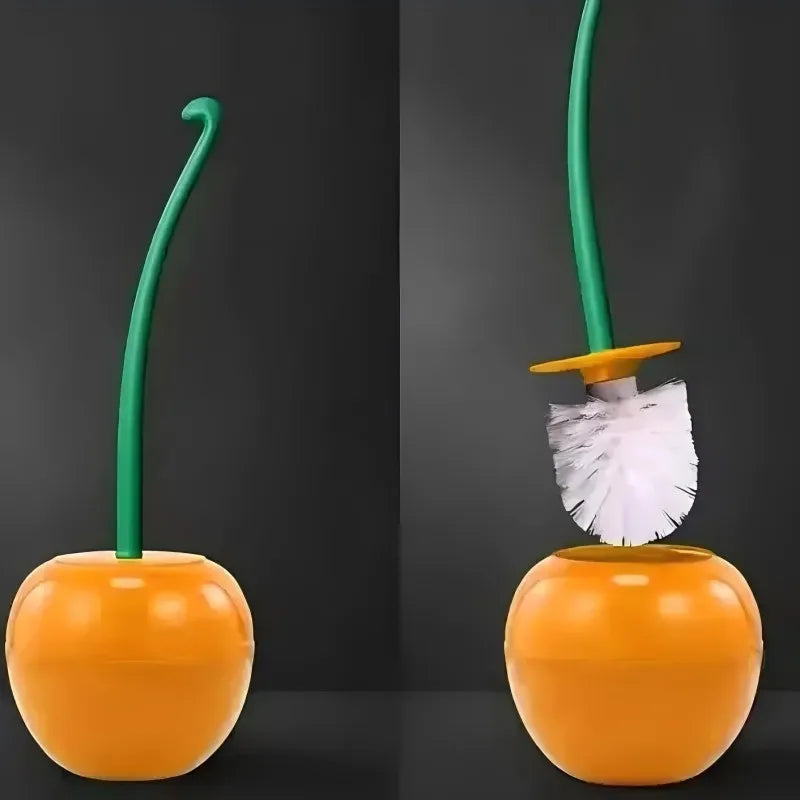 Cherry Toilet Brush Holder Set detail view